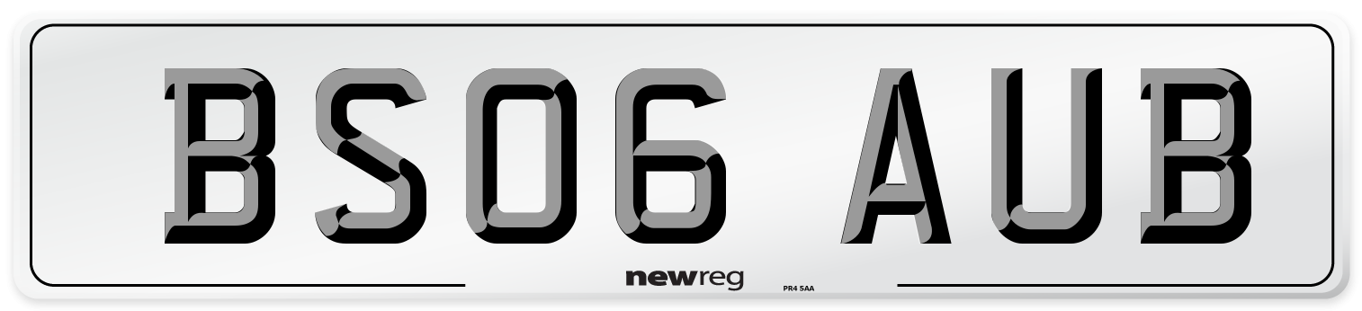 BS06 AUB Number Plate from New Reg